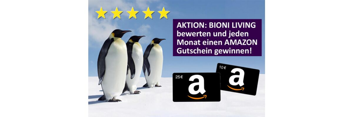Ihre Meinung wird belohnt! - Bioni Living Produkte bewerten und Gutschein gewinnen